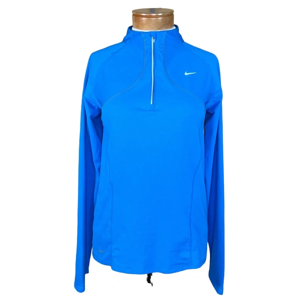 Nike FITDRY Women’s 1/4 Zip Lightweight Top With Reflective Accents Medium 8-10 - Picture 2 of 16